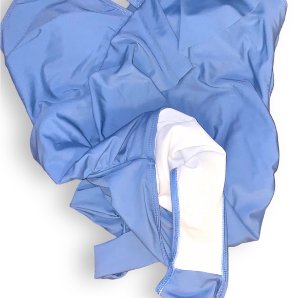 SHEIN Women’s Small Blue Ruffled Bathing Suit - Picture 3 of 8